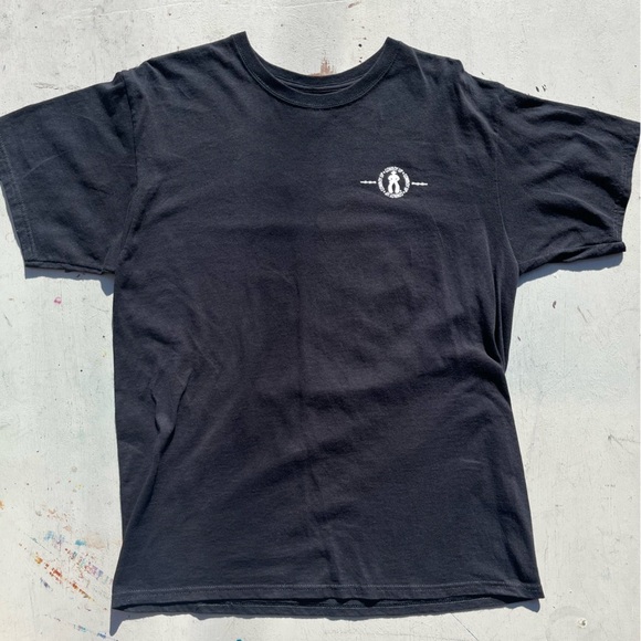 Men’s Cowboy Up T-Shirt Black Beer Women L Crew Range Country Ranch Cattle - Picture 3 of 12